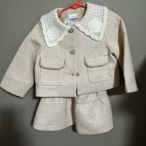 Cream Kids Matching Set